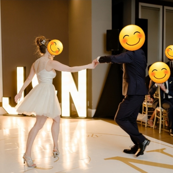 Sherri Hill Ivory Plunging Neckline Mini Dress - wedding reception or prom! - Picture 3 of 10